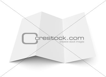 Leaflet blank z-fold white paper brochure
