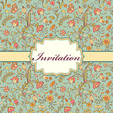 floral invitation card