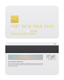 Realistic Vector Credit cards isolated on white background.
