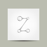 Business card design with letter Z