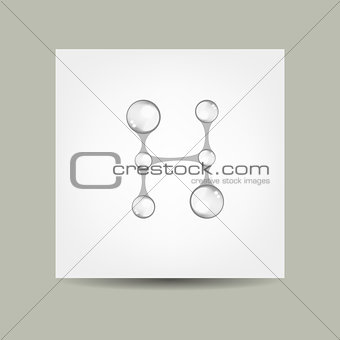 Business card design with letter H