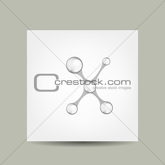 Business card design with letter X