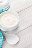 Sour cream in a bowl