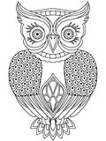 Abstract outline of respected owl