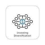Investing Diversification Icon. Flat Design.