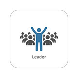Leader Icon. Business Concept. Flat Design.