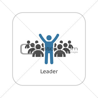 Leader Icon. Business Concept. Flat Design.