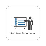 Problem Statements Icon. Flat Design.