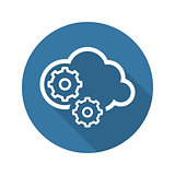 Cloud Processing Icon. Flat Design.