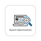 Search Optimization Icon. Flat Design.