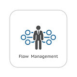 Flow Management Icon. Flat Design.