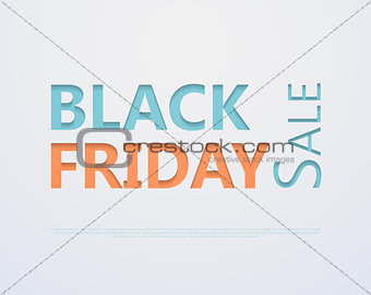 Cut out the paper lettering for black friday
