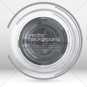 Techno Geometric Vector Circle Modern Science Abstract Background