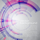 Techno Geometric Vector Circle Modern Science Abstract Background