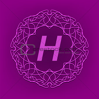 Monogram  H Design