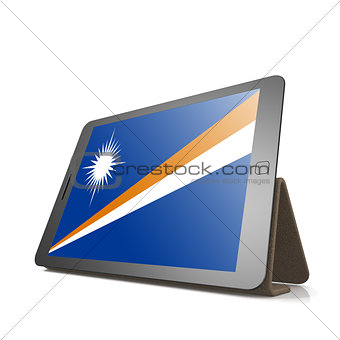 Tablet with Marshall Islands flag
