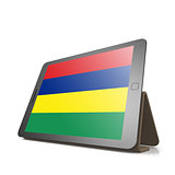 Tablet with Mauritius flag