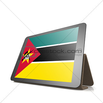 Tablet with Mozambique flag