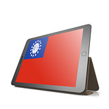 Tablet with Myanmar flag