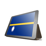 Tablet with Nauru flag