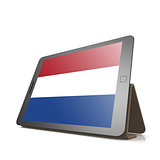 Tablet with Netherlands flag