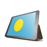 Tablet with Palau flag