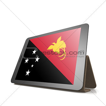 Tablet with Papua New Guinea flag