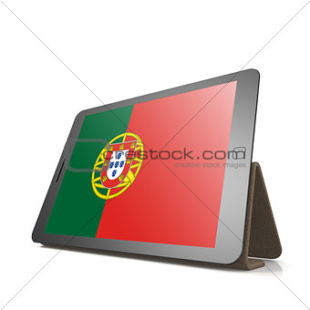 Tablet with Portugal flag