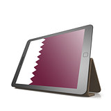 Tablet with Qatar flag