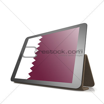 Tablet with Qatar flag