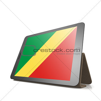 Tablet with Republic of the Congo flag