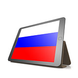 Tablet with Russia flag