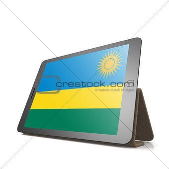 Tablet with Rwanda flag