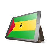 Tablet with Sao Tome and Principe flag