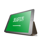 Tablet with Saudi Arabia flag