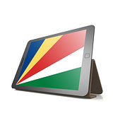Tablet with Seychelles flag