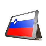 Tablet with Slovenia flag