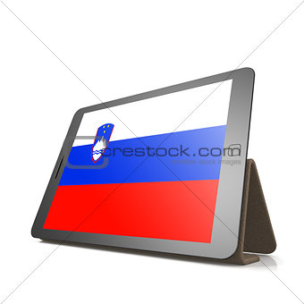 Tablet with Slovenia flag