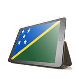 Tablet with Solomon Islands flag