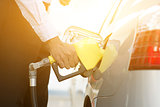 Pumping gasoline fuel
