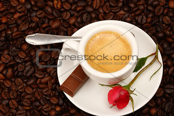 coffee with  rose