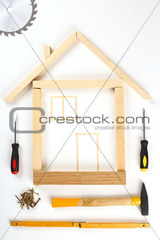 house made out of tools