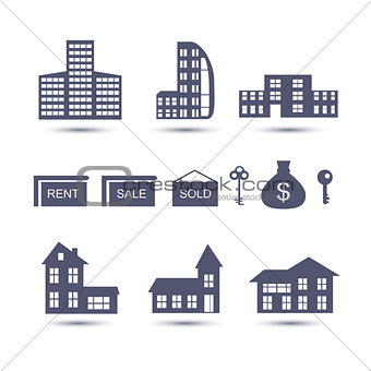 Real Estate vector  icons.