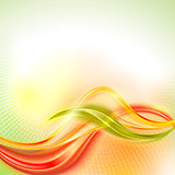 Vector abstract orange wave background