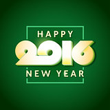 Text design of happy new year 2016