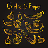 Garlic and pepper set