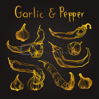 Garlic and pepper set