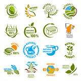 Set of organic-bio labels