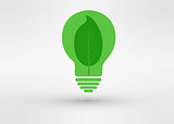 green tree growing in a bulb, go green concept