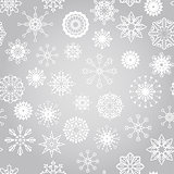 Vector seamless winter pattern with snowflakes